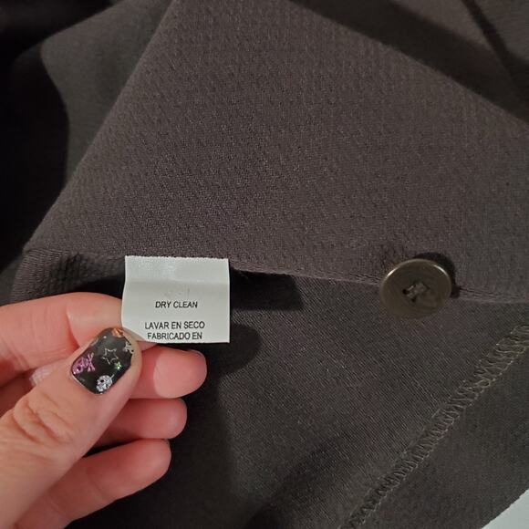 Eileen Fisher 100% Wool 3 Button V Neck Blazer Jacket Womens Size S Lightweight - Picture 7 of 8